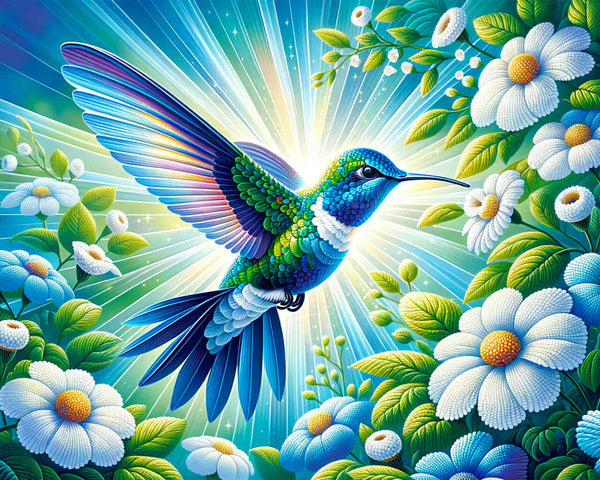 Paint by Numbers - Elegant hummingbird