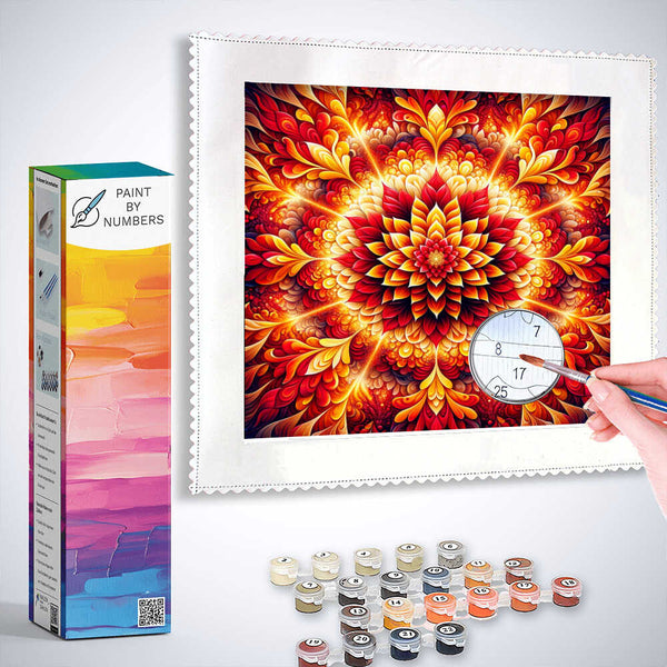 Paint by Numbers - Mandala Red Flower