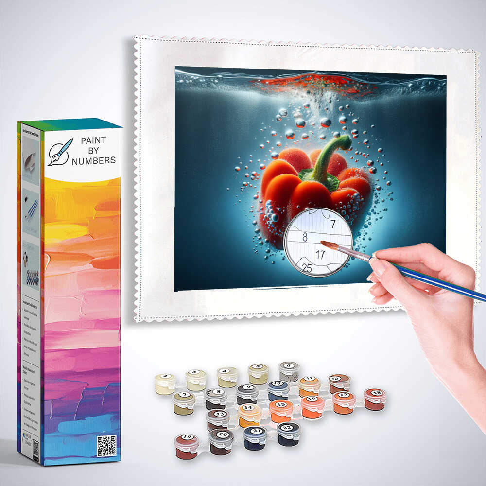 Paint by Numbers - Peppers, water