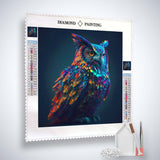 AB Diamond Painting - Stolze Eule bei Nacht - gedruckt in Ultra-HD - AB Diamond, Eule, Neu eingetroffen, Quadratisch, Tiere