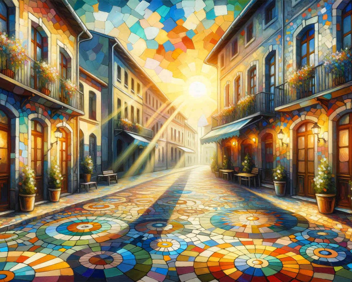 Paint by Numbers - Colorful paved street