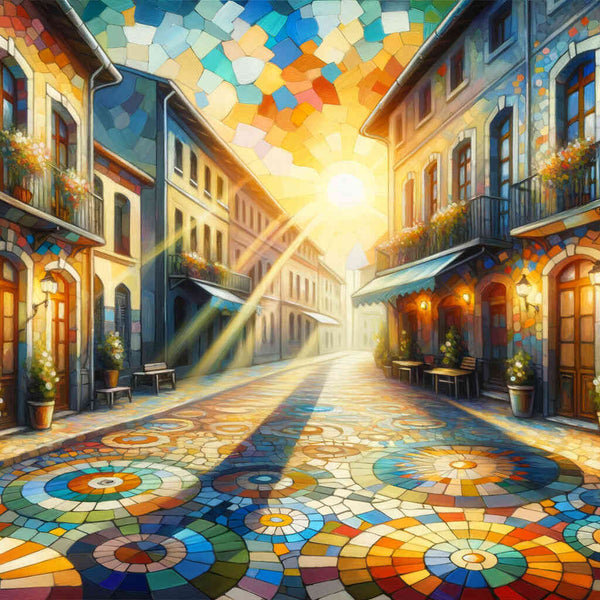 Paint by Numbers - Colorful paved street