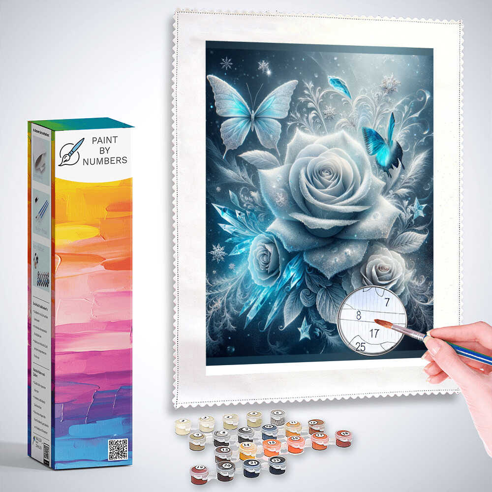 Paint by Numbers - Ice Roses