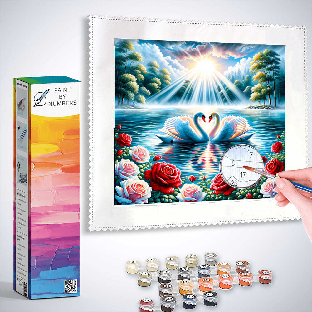 Paint by Numbers - Swan Love