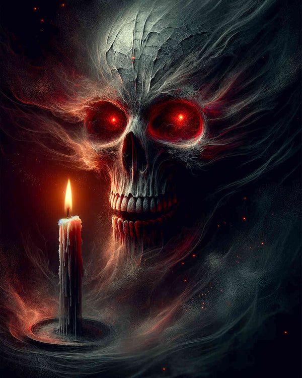 Paint by Numbers - Skull candle