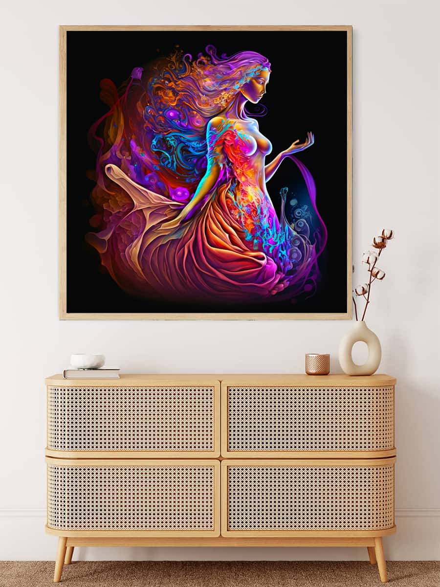 Diamond Painting - Weltallkleid - gedruckt in Ultra-HD - Menschen, Neu eingetroffen, Quadratisch