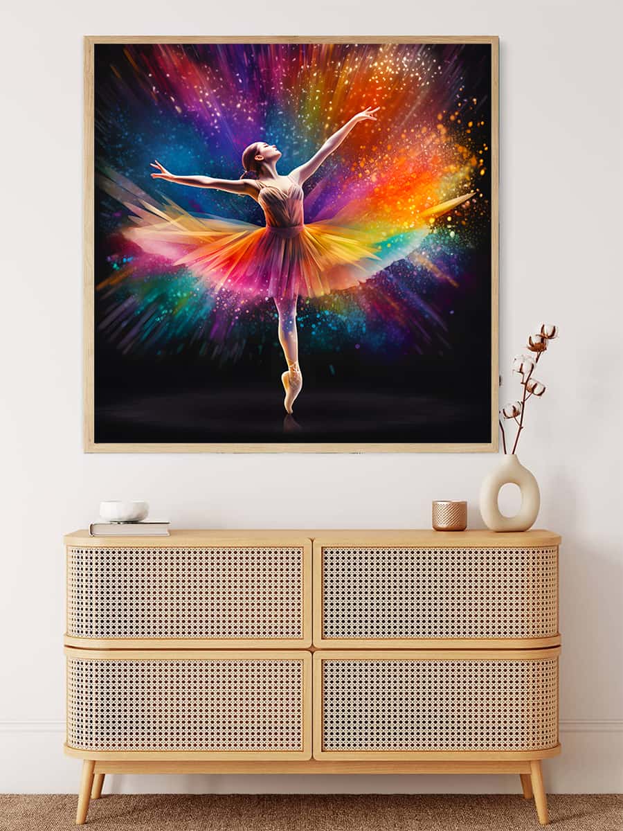 AB Diamond Painting - Frau tanzend bei Nacht Part 2 - gedruckt in Ultra-HD - AB Diamond, Ballerina, Menschen, Neu eingetroffen, Quadratisch