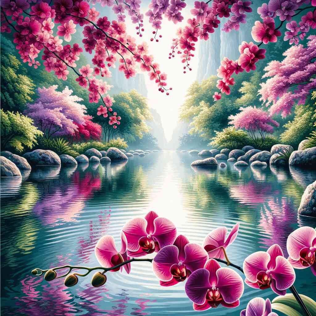 Paint by Numbers - Orchid on the Water