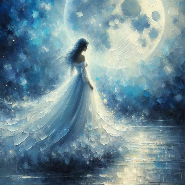Woman in White Dress - Paint by Numbers
