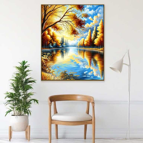 Paint by Numbers - Autumn landscape, lake