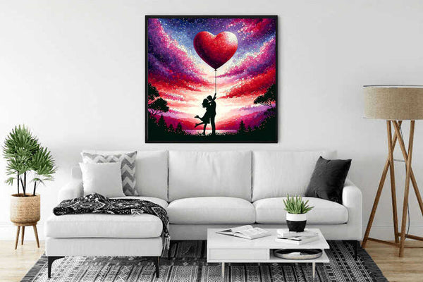 Paint by Numbers - Heart Balloon Love Couple