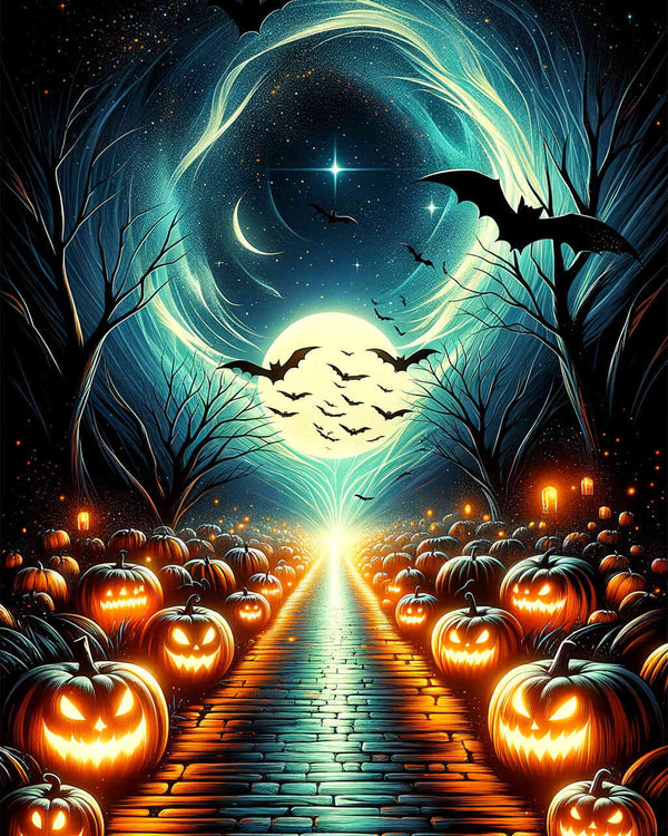 Paint by Numbers - Halloween Lit Curbis