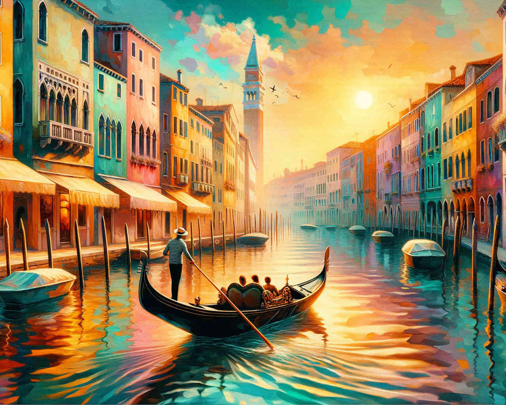 Venice, gondola rider - Paint by Numbers