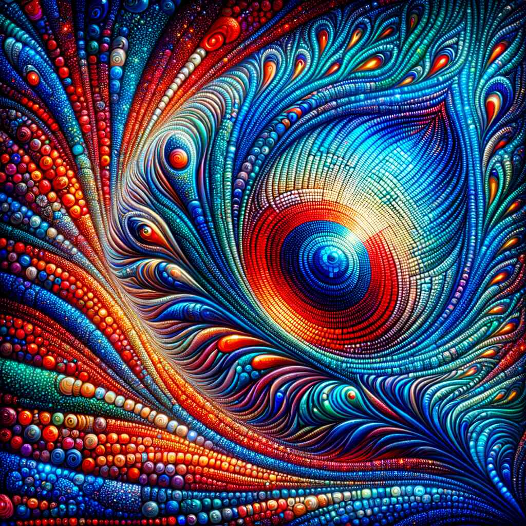 Paint by Numbers - Mosaic Peacock Eyes