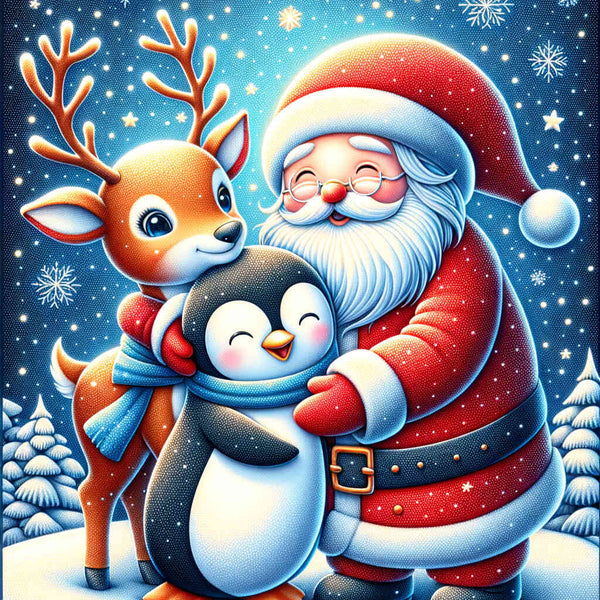 Paint by Numbers - Gift Penguin Reindeer