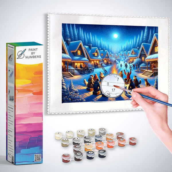 Paint by Numbers - Bonfire in winter