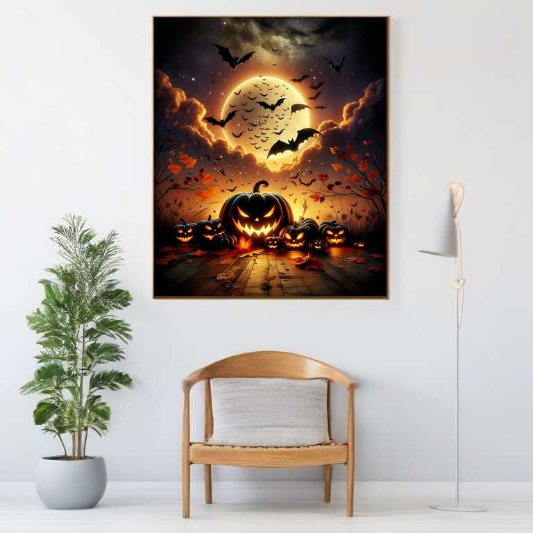 Paint by Numbers - Happy Halloween Curbis and Bat