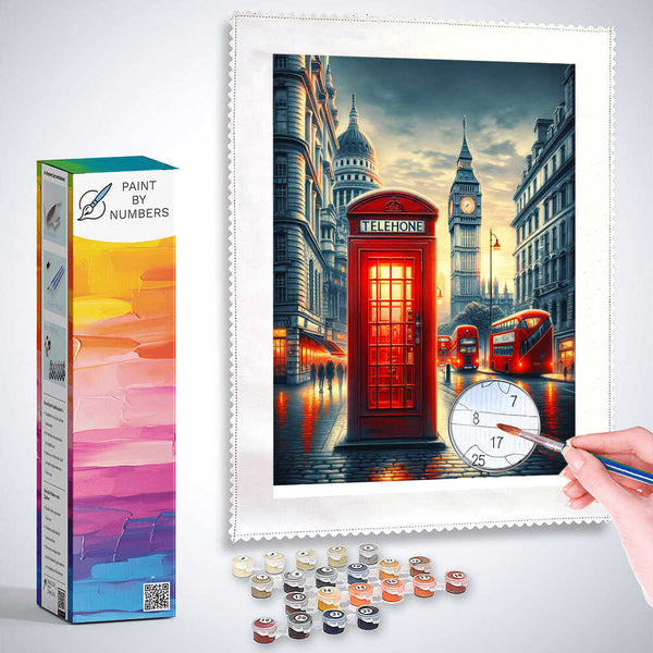 London, phone booth - Paint by Numbers