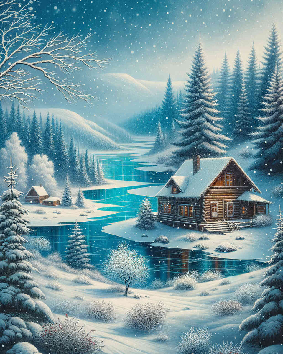 Paint by Numbers - Hutte in Winterland