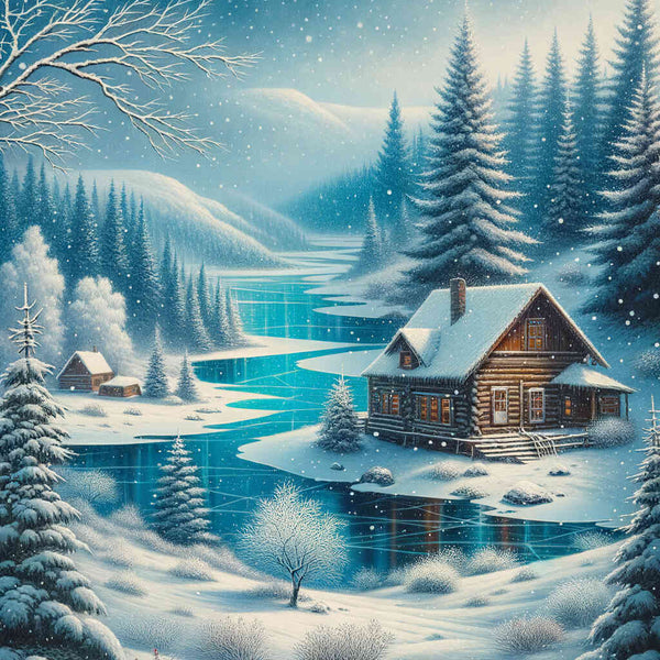 Paint by Numbers - Hutte in Winterland