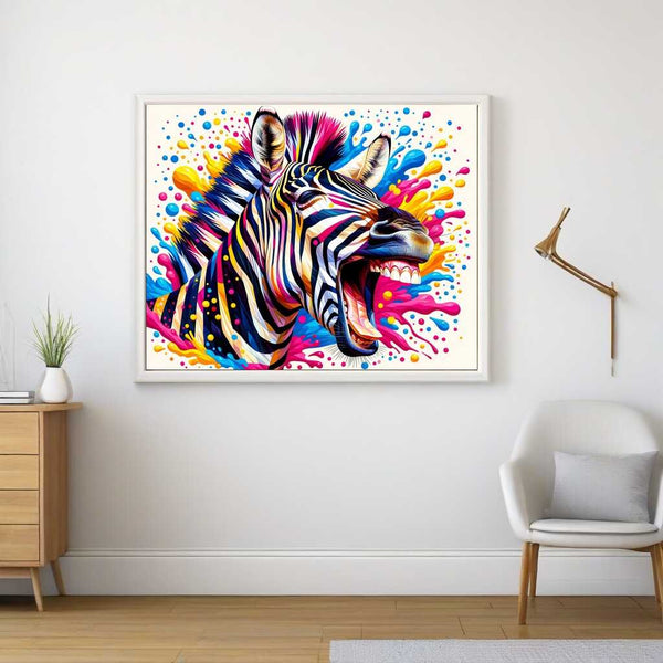 Zebra sideways, laughs - Paint by Numbers