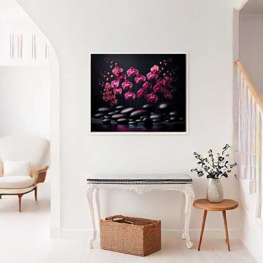 Paint by Numbers - Orchid, Black stones