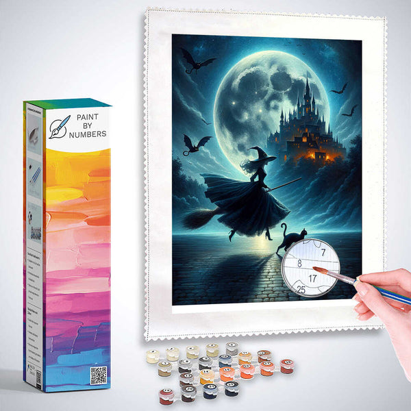 Paint by Numbers - Witch on broom