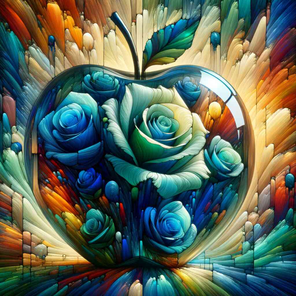 Paint by Numbers - Glass apple, blue roses