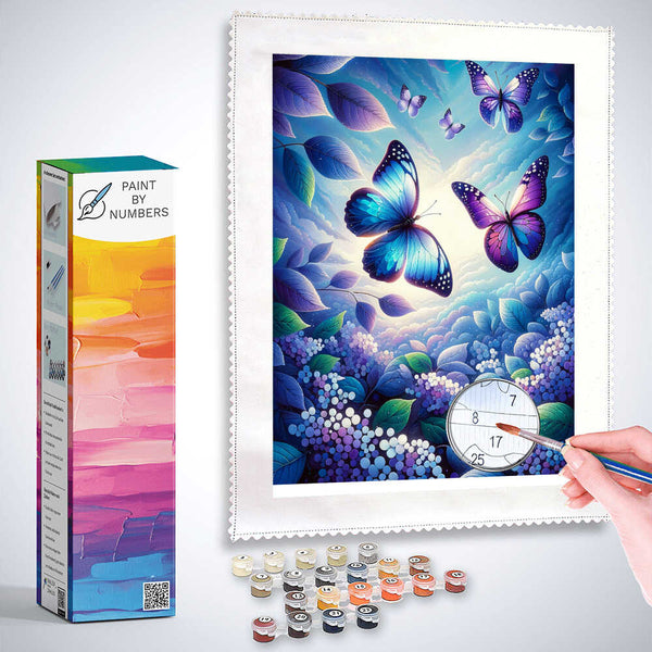 Paint by Numbers - Butterflies Purple Petals