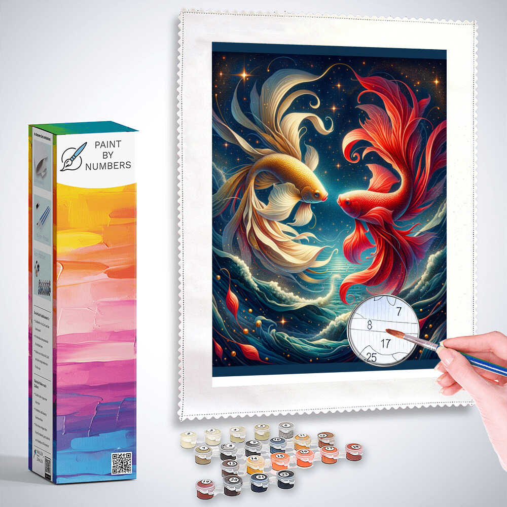 Paint by Numbers - Fish Red and Gold