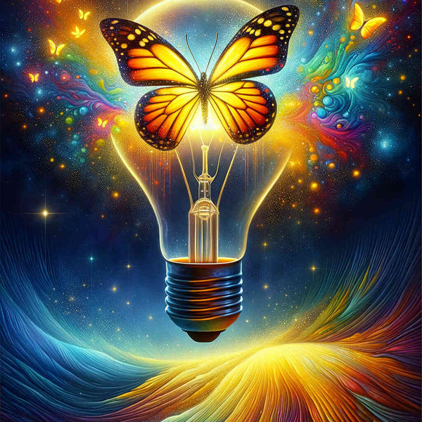 Paint by Numbers - Butterfly in light bulb