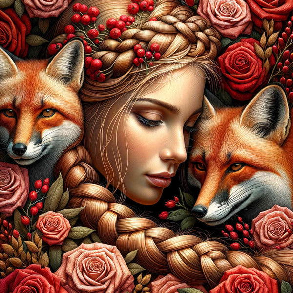 Paint by Numbers - Woman with Fox Pigtail