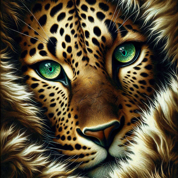 Paint by Numbers - Leopard Grune Eyes