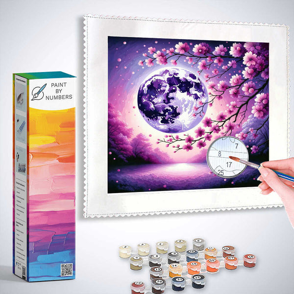 Paint by Numbers - Purple Full Moon