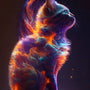 AB Diamond Painting - Rainbow Cat Paint by Numbers Kit - Colorful Cat with Sparkling Art.