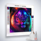 Diamond Painting Kit - Lion Evil Eye with Enhanced Acrylic Diamonds and Professional Tools for Paint by Numbers Art