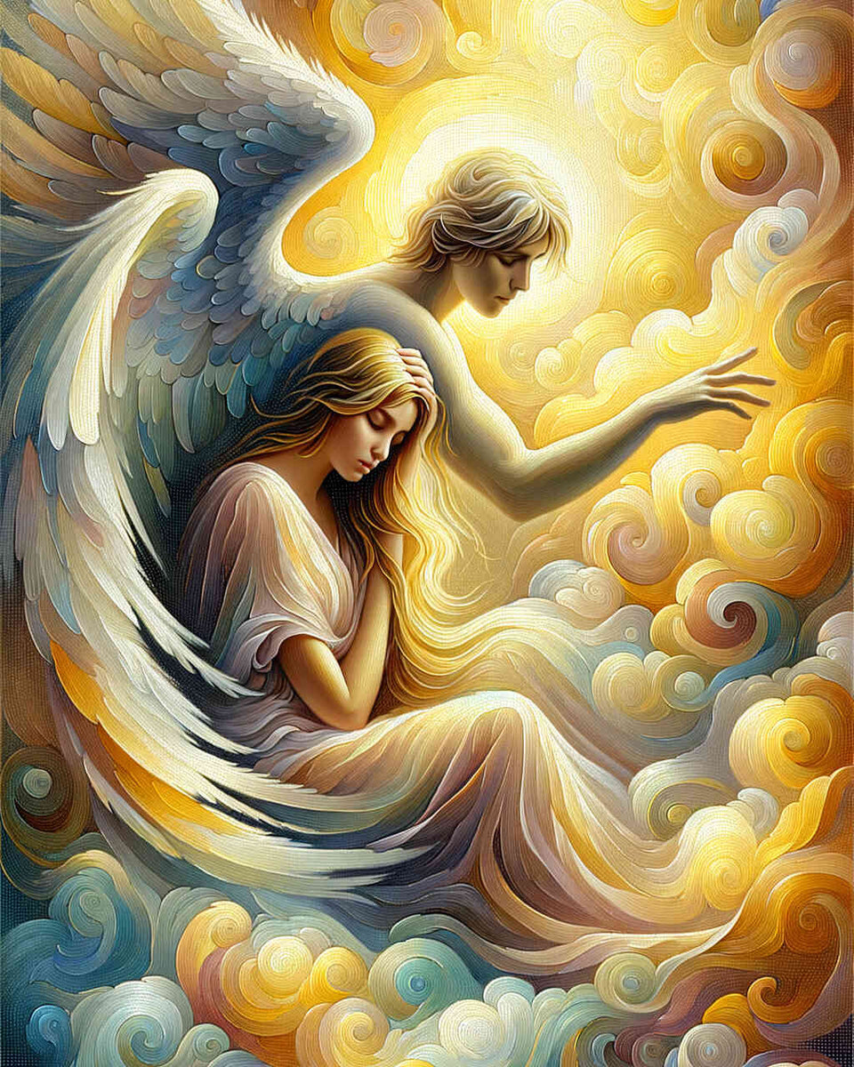 Paint by Numbers - Woman with Guardian Angel