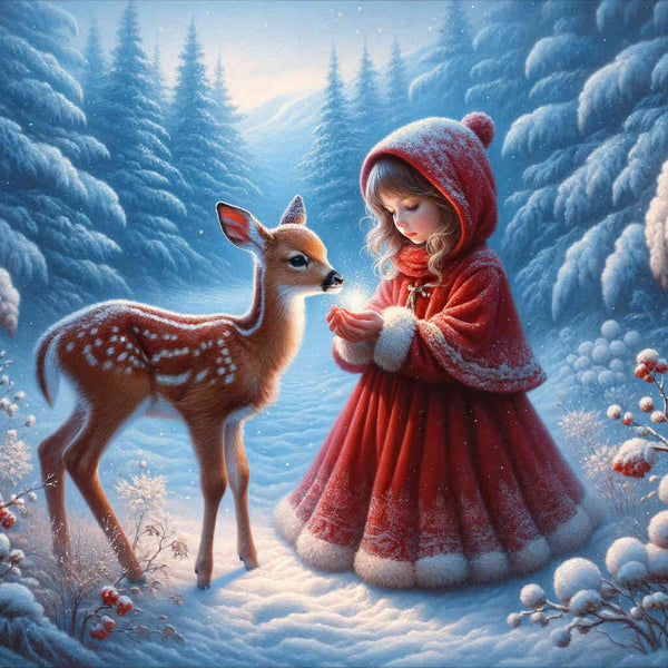 Paint by Numbers - Fawn and girl