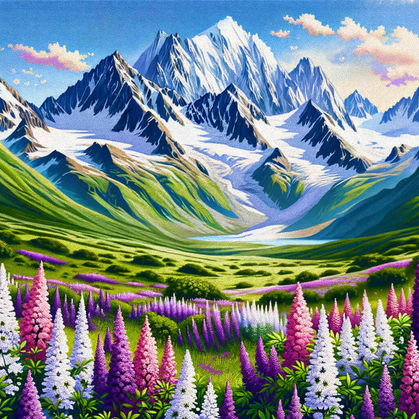 Paint by Numbers - Snow Covered Mountains