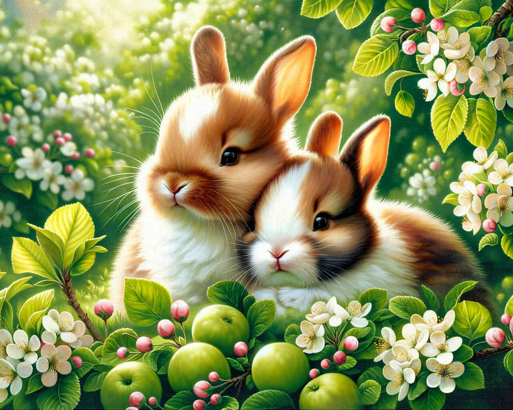 Paint by Numbers - Bunny Siblings