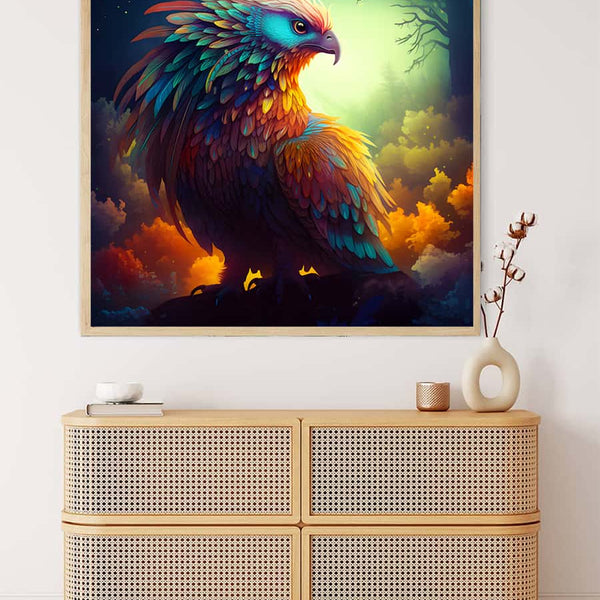 Malen nach Zahlen - Vogel blickt seitlich - hochwertige Leinwand - 170523, Neu eingetroffen, Quadratisch, Tiere, Vogel