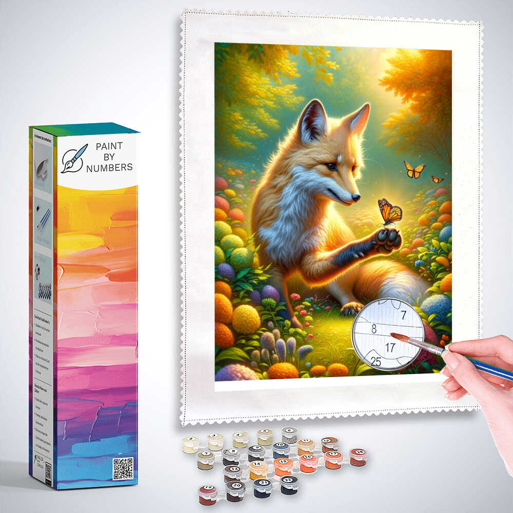 Paint by Numbers - Friendship Fox and Butterfly