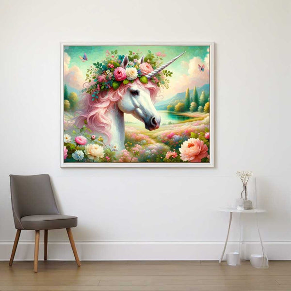 Unicorn with flowers - Paint by Numbers