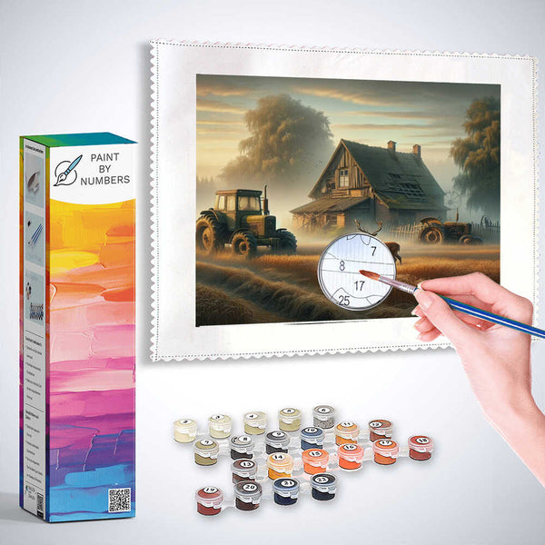 Paint by Numbers - Deer, tractor
