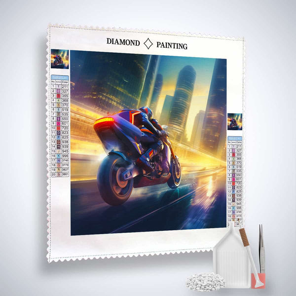 Diamond Painting Kit - Urban Jungle Runabout with Acrylic Diamonds, Tweezers, and Professional Application Pen - Paint by Numbers