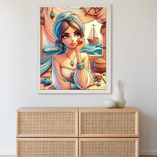 Paint by Numbers - Sensual woman, cartoon