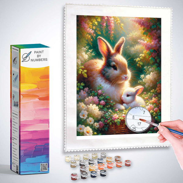 Paint by Numbers - Bunny Mother and Child