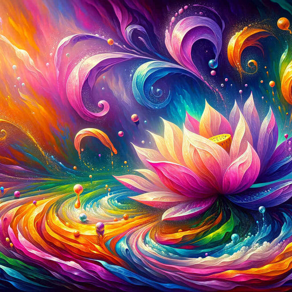 Paint by Numbers - Abstract Lotus Flowers