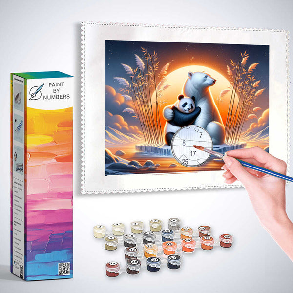 Paint by Numbers - Friends, panda and polar bear