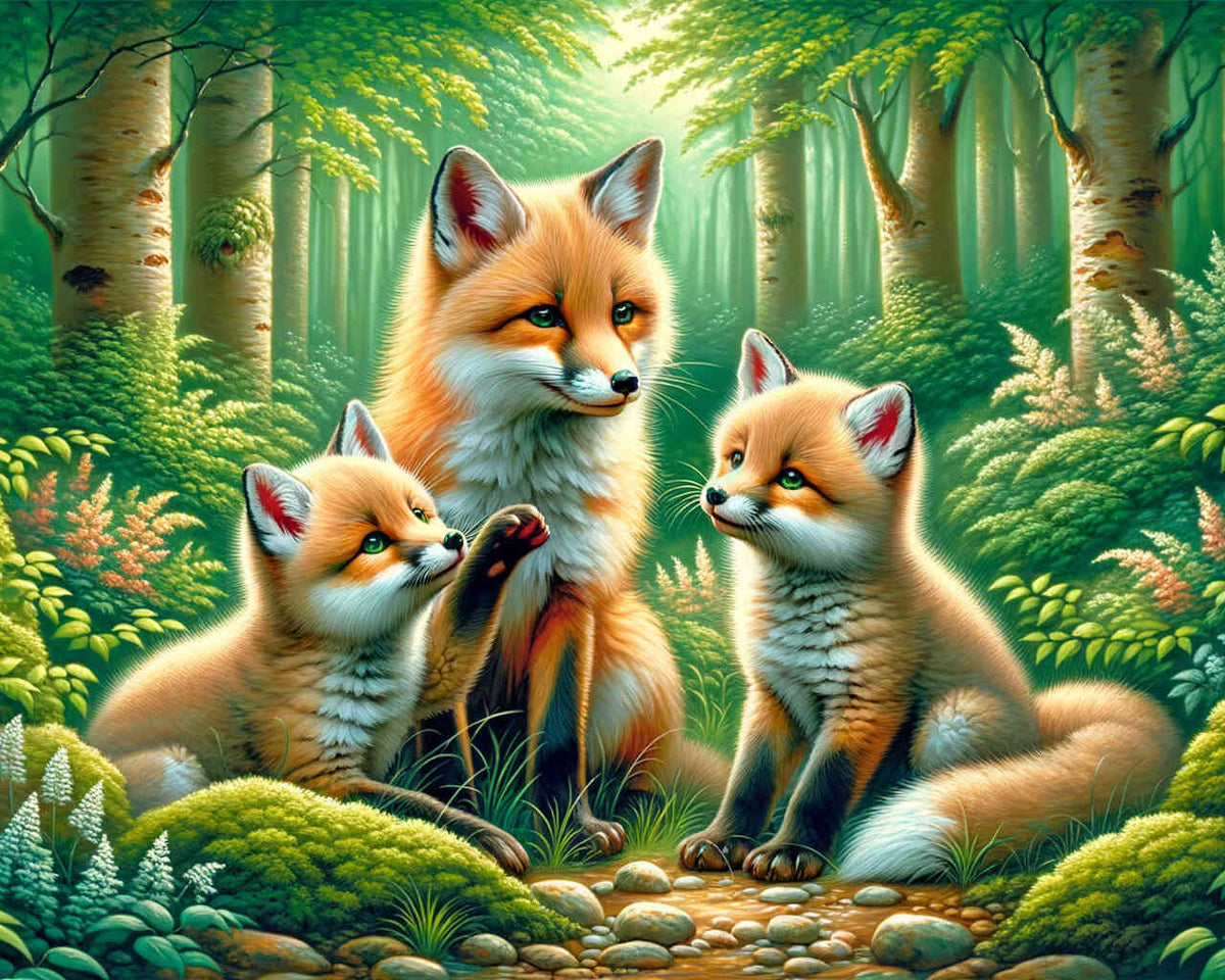 Paint by Numbers - Family The Fox
